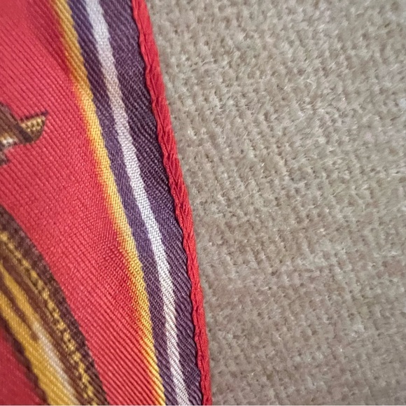 Vintage 80s Baroque Print Twill Scarf - Picture 11 of 11